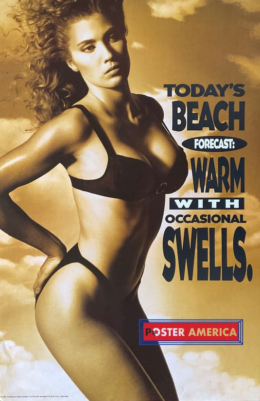 Beach Model With Forecast Quote Vintage 1992 Poster 24 X 36 Vintage Poster