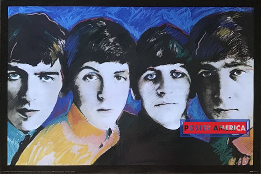 Beatles Rock Band Cover Shot Artwork Vintage 1987 Poster 24 X 36