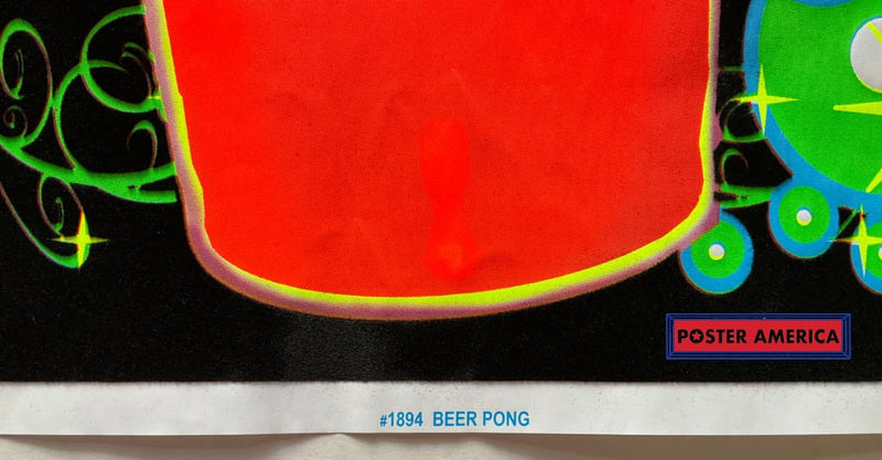 Load image into Gallery viewer, Beer Pong Novelty Black Light Poster 23 X 35
