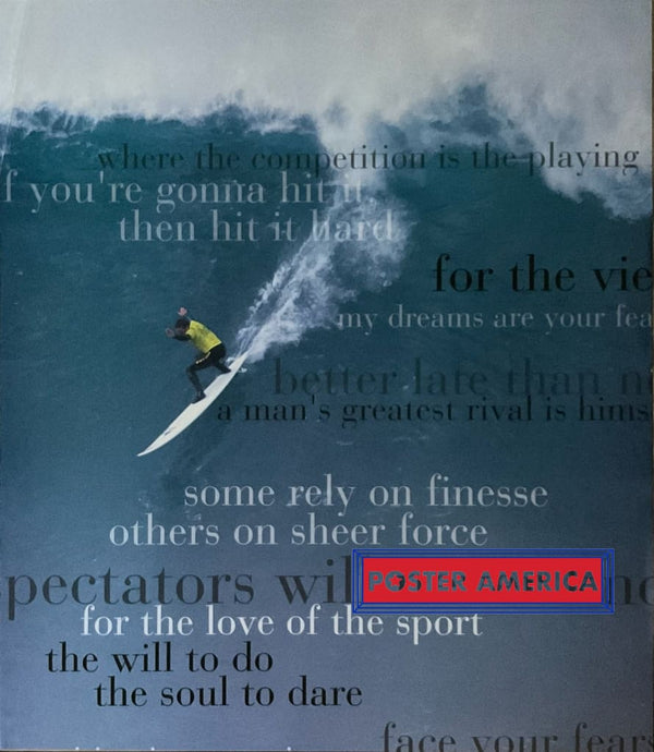 Big Wave Surfing Inspirational Poster 24 X 27.7