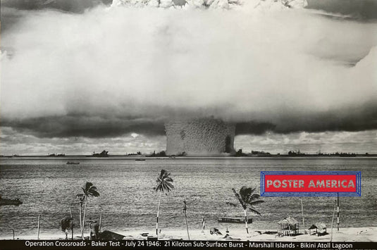 Bikini Atoll Lagoon Baker Test Poster 24 x 36 - Poster