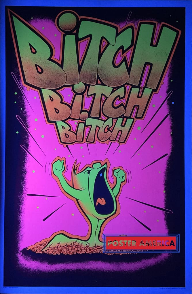 Load image into Gallery viewer, Bitch 1973 Black Light Poster 23 X 35 Posters Prints &amp; Visual Artwork
