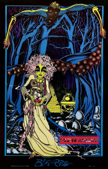 Bizarre 1972 Blacklight Poster 23 X 35