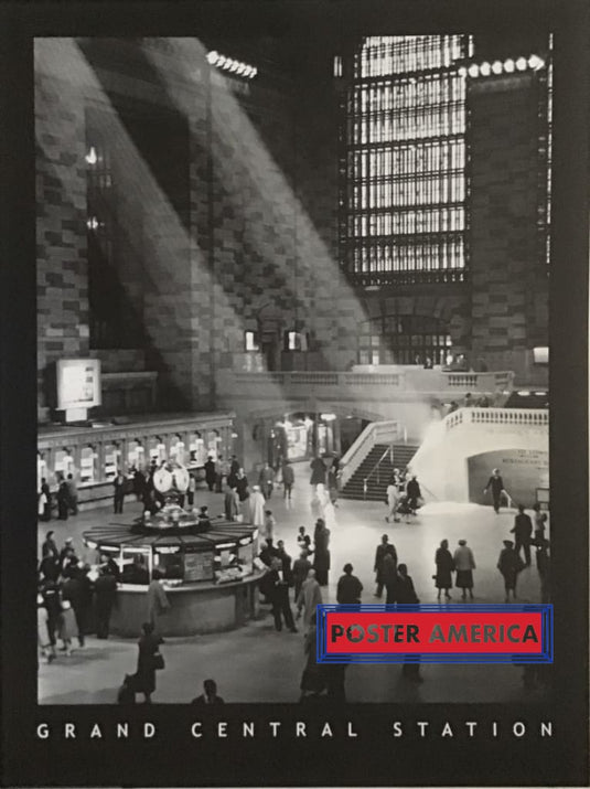 Black And White Poster Of A Photograph Grand Central Station In New York City 23.5 X 31.5
