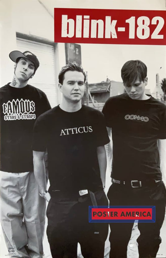 Blink 182 Black & White Group Shot Poster 22.5 X 34.5