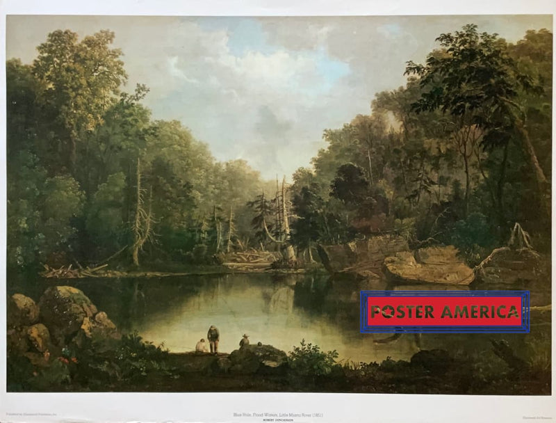 Load image into Gallery viewer, Blue Hole Flood Waters Little Miami River By Robert Duncanson Print 21 X 27.5 Vintage Poster
