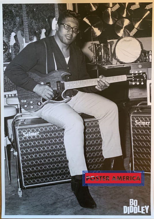 Bo Diddley Guitar Poster 23.5 X 33