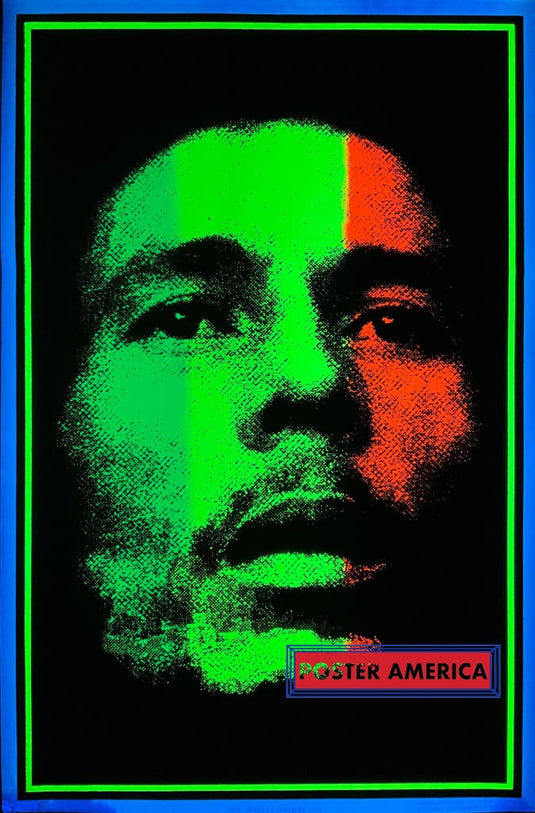 Bob Marley Colors Vintage 1991 Black Light Poster 23 X 35