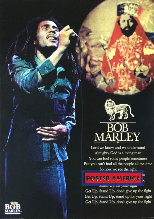 Bob Marley Get Up Stand Lyrics Poster 24 X 34