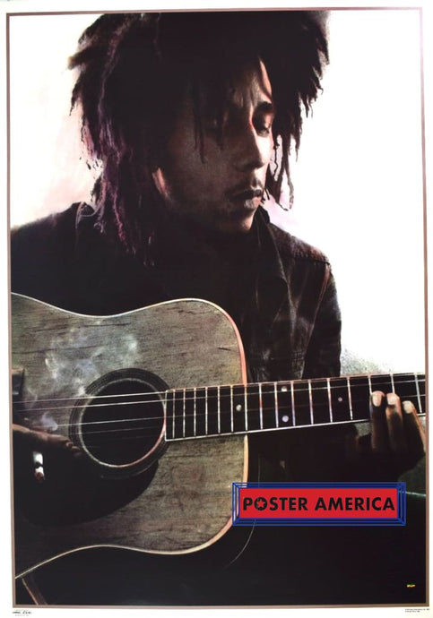 Bob Marley Guitar Purple Hue Ultra Rare 1998 Vintage Reggae Poster 25 X 35 Vintage Poster
