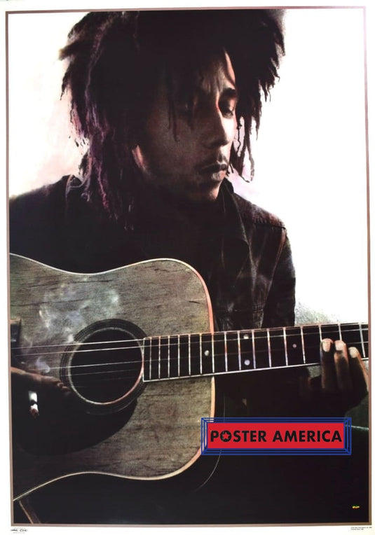Bob Marley Guitar Purple Hue Ultra Rare 1998 Vintage Reggae Poster 25 X 35 Vintage Poster