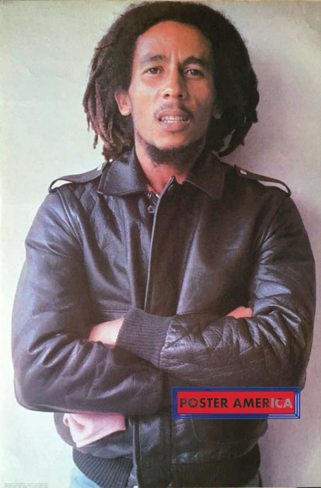 Bob Marley In A Leather Jacket Poster 23.5 X 35.5
