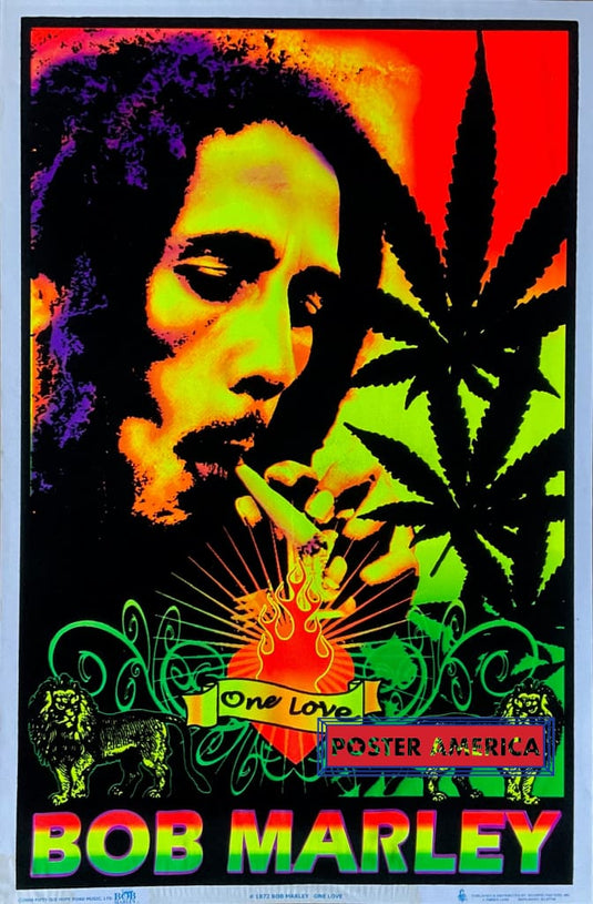 Bob Marley One Love 2008 Blacklight Poster 23 X 35
