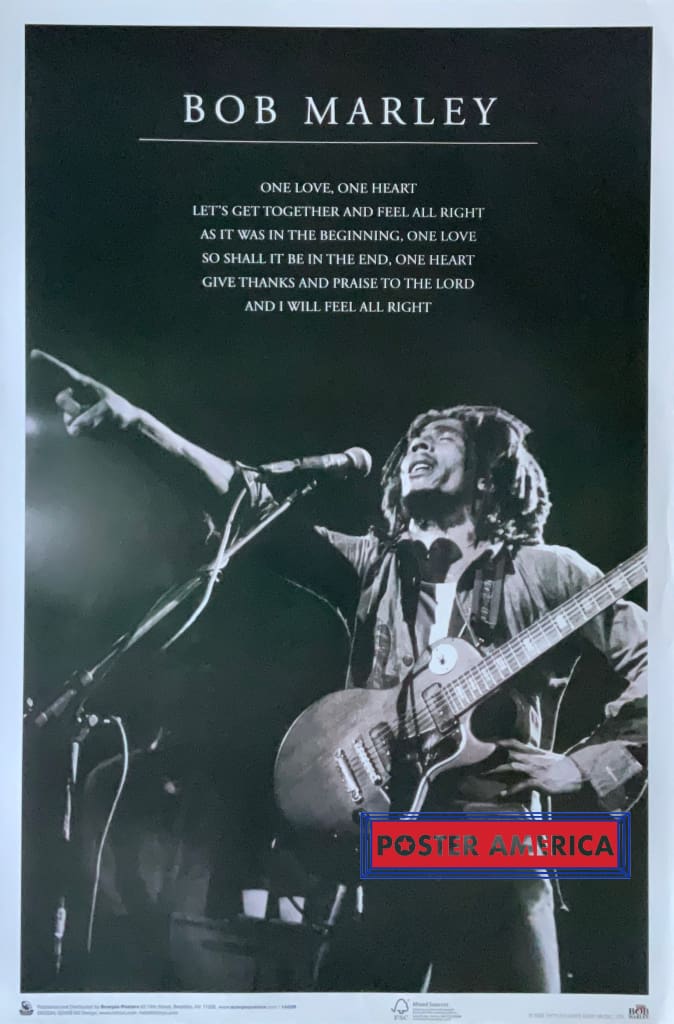 Load image into Gallery viewer, Bob Marley One Love Lyrics 2008 Poster 24 X 36
