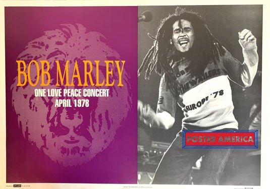 Bob Marley One Love Peace Concert 1991 Vintage Poster 25 X 35 Vintage Poster