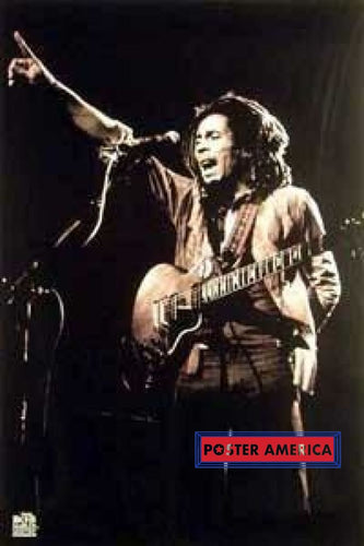 Bob Marley Pointing On Stage 24 X 36 Poster