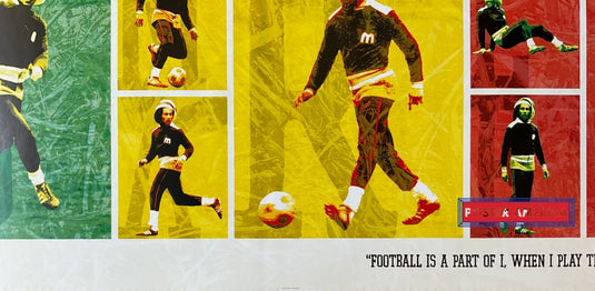 Bob Marley Rasta Football Music Poster 12 X 36 Posters Prints & Visual Artwork