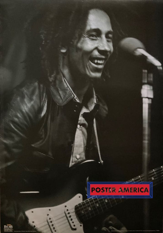Bob Marley Smiling On Stage Vintage Portrait Shot 24 X 34.5 Poster