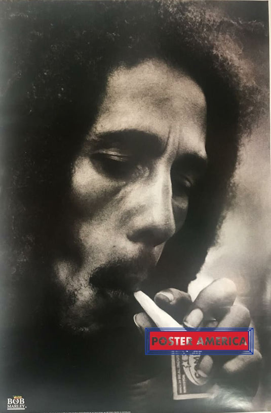 bob marley cigarette Smoking Painting by Miguel Garcia Bermejo This poster featur Bob Marley Smoking in Blue,