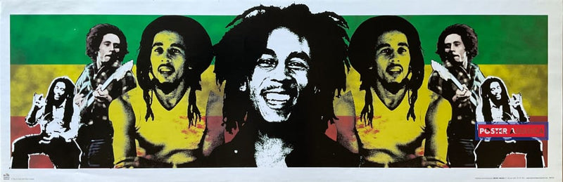 Load image into Gallery viewer, Bob Marley Through The Years Slim Print 12 X 36
