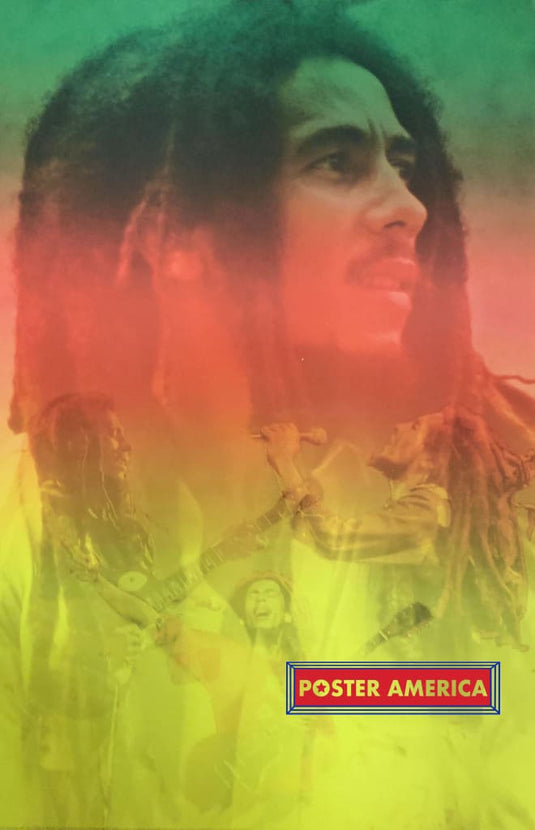 Bob Marley Vintage 2000 Rasta Swiss Import Poster 24 X 36
