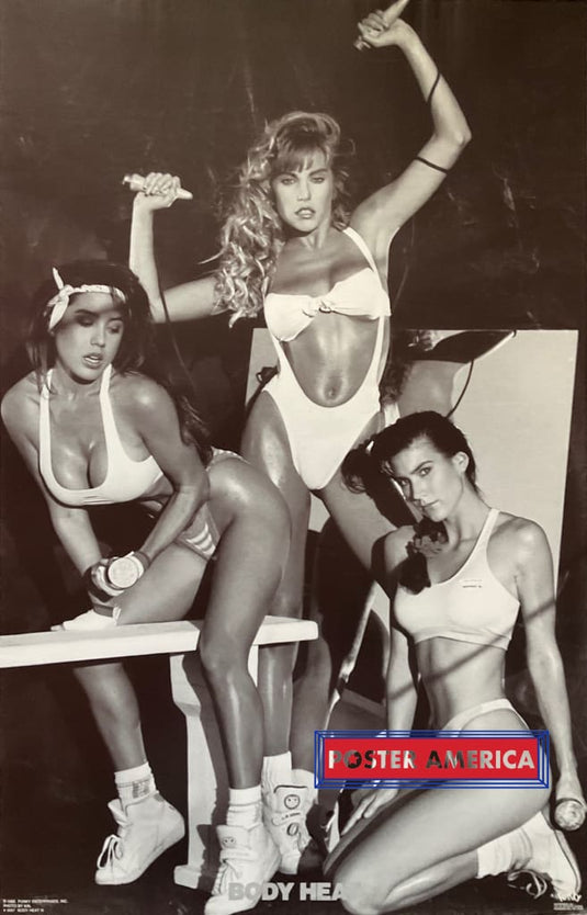 Body Heat Vintage 1992 Black & White Modeling Poster 22 X 34