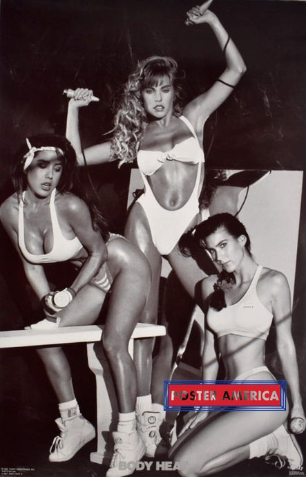 Body Heat Vintage 1992 Workout Model Black And White Poster 22 X 34