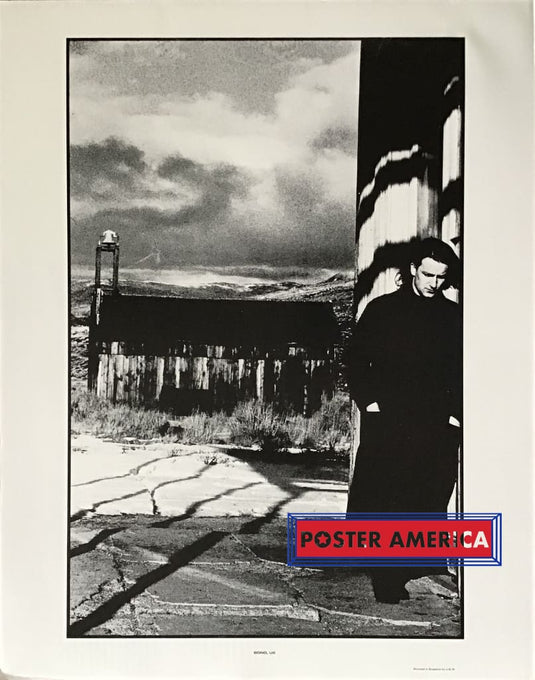 Bono U2 Black & White Rare Uk Import Poster 22 X 28