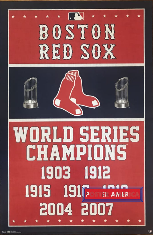Boston Red Sox World Series Champions Poster 22 X 34