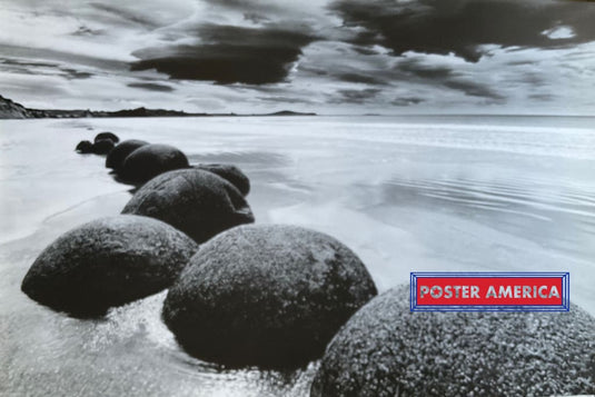 Boulders On The Beach 2006 Black & White 24 X 36 Art Poster