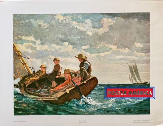 Breezing Up By Winslow Homer Vintage Reproduction Art Print 22 X 28.5 Poster
