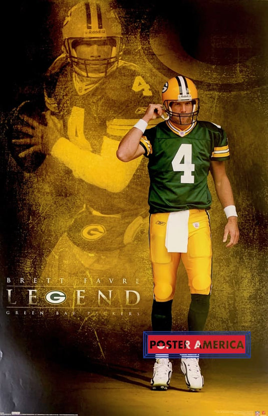 Brett Farve Green Bay Packers Legend Nfl Poster 22 X 34 Vintage Poster