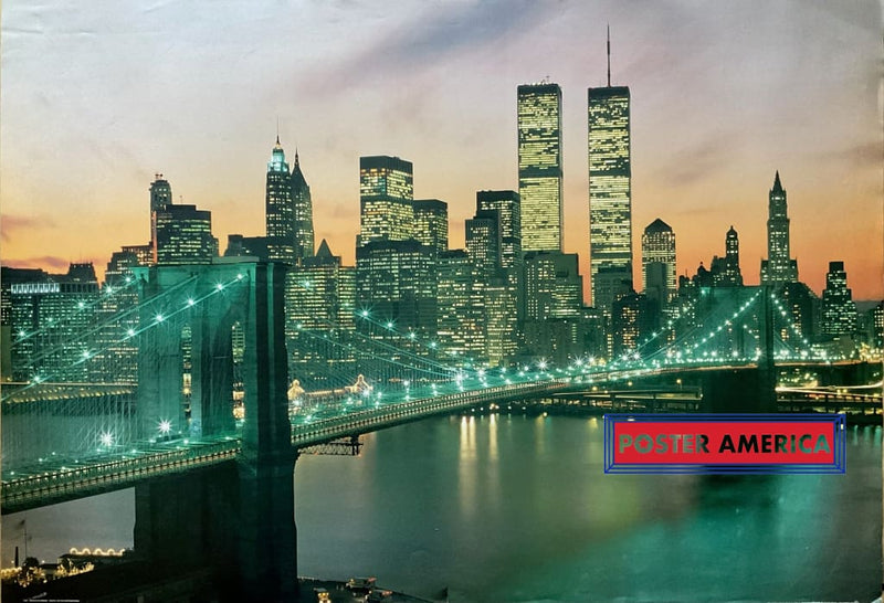 Load image into Gallery viewer, Brooklyn Bridge Accompanied By New York City Skyline Poster 27 X 39

