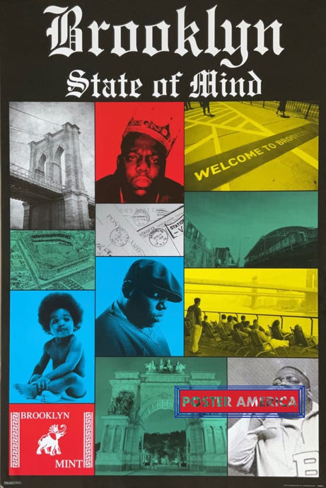 Brooklyn State Of Mind Biggie Smalls Poster 24 X 36