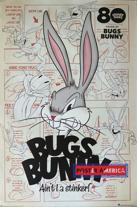 Bugs Bunny 80 Years Commemorative Poster 24 x 36 Poster