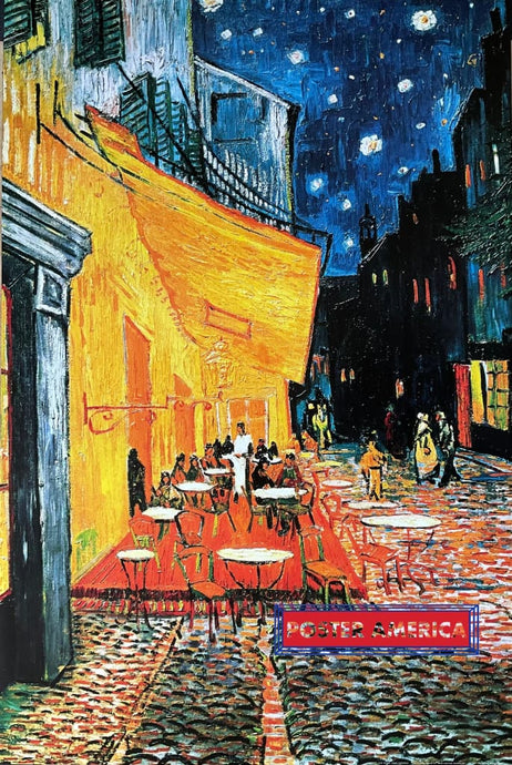 Cafe Terrace by Vincent Van Gogh Art Reproduction Poster 24 x 36 Posters Prints & Visual Artwork