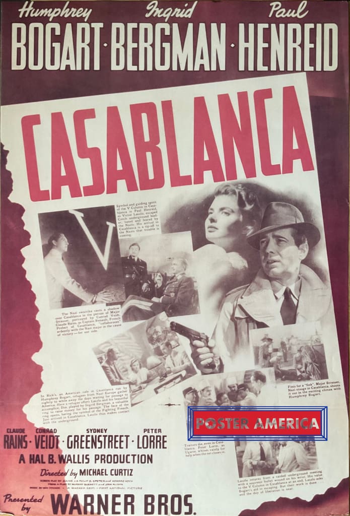 Load image into Gallery viewer, Casablanca Movie German Import Poster 23.5 x 34.5 Posters Prints &amp; Visual Artwork
