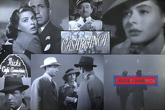 Casablanca Scene Collage Vintage Movie Poster 24 X 35.5