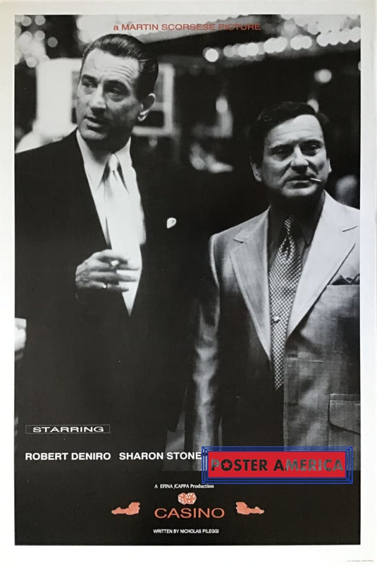 Casino A Martin Scorsese Picture Starring Robert Deniro Sharon Stone And Joe Pesci Poster 24 X 36