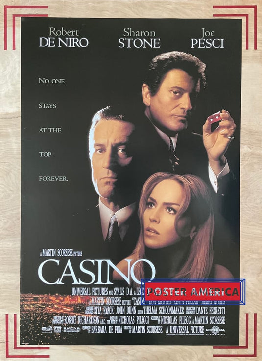 Casino Starring Robert De Niro Original 1995 One Sheet Movie Poster 27 X 39.5 One Sheet