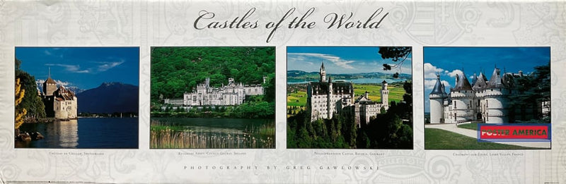 Load image into Gallery viewer, Castles Of The World Scenic Landscape Slim Print 12 X 36
