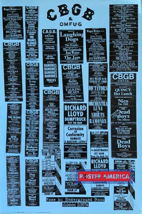 Cbgb Home Of The Underground Rock Concert Collage Poster 24 X 36