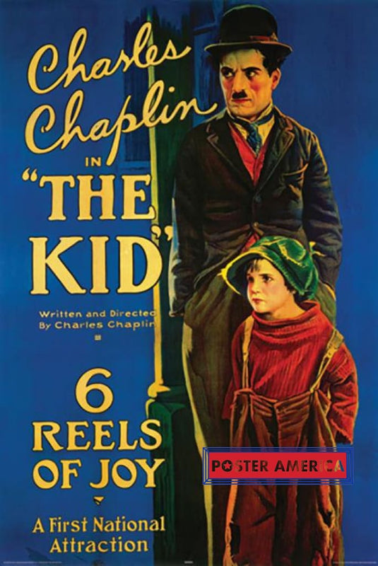 Charles Chaplin In The Kid Movie Poster 24 X 36