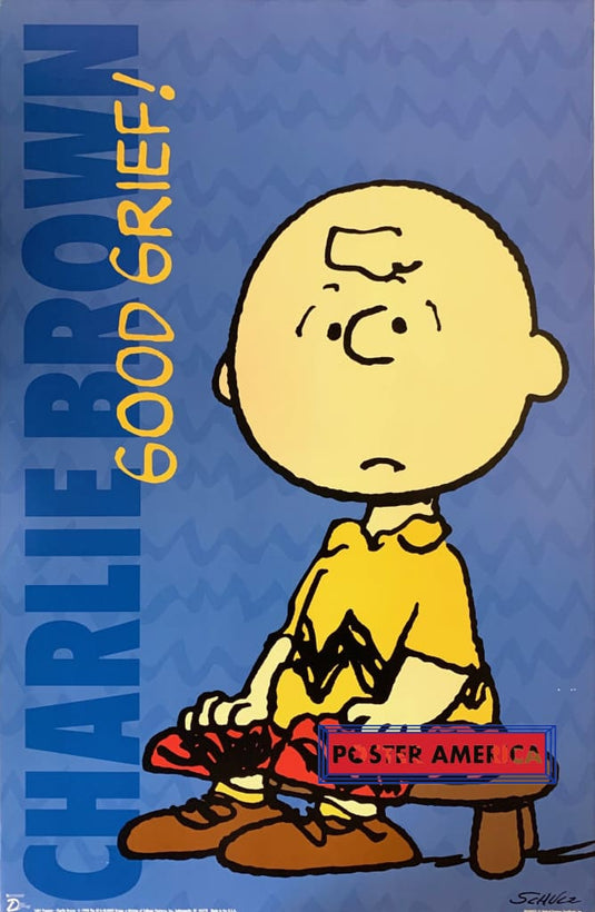 Charlie Brown Rare Peanuts Good Grief 1998 Vintage Poster 22 X 34 Vintage Poster
