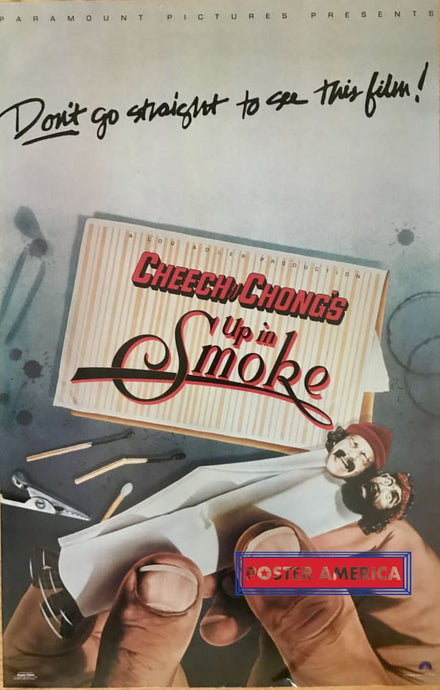 Cheech & Chongs Up In Smoke Vintage 90S Movie Poster 22 X 34