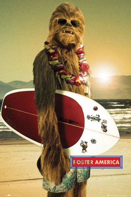 Chewbacca Surfing Poster 24 X 36