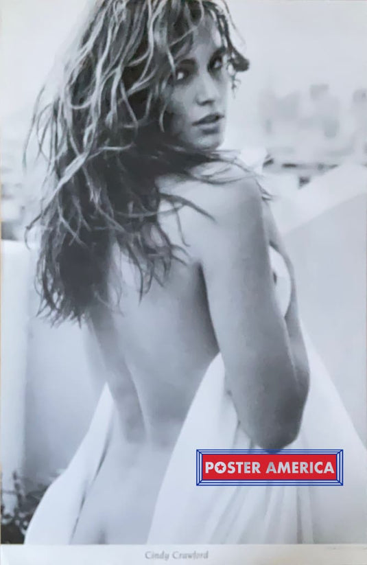 Cindy Crawford Wrapped In Towel Shot Vintage Poster 22.5 X 34.5