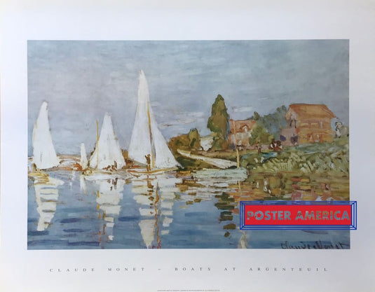 Claude Monet Boats At Argenteuil Art Print 22 X 28 Posters Prints & Visual Artwork