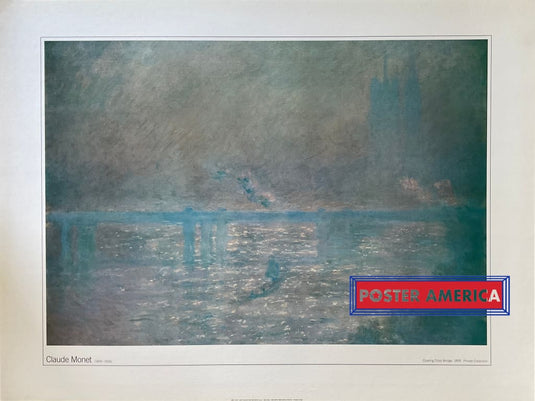 Claude Monet Charing Cross Bridge Vintage Italian Import Art Print 23.5 X 31.5 Fine