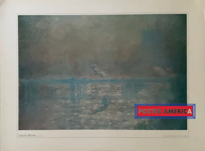 Claude Monet Charing Cross Bridge Vintage Italian Import Art Print 23.5 X 31.5 Fine